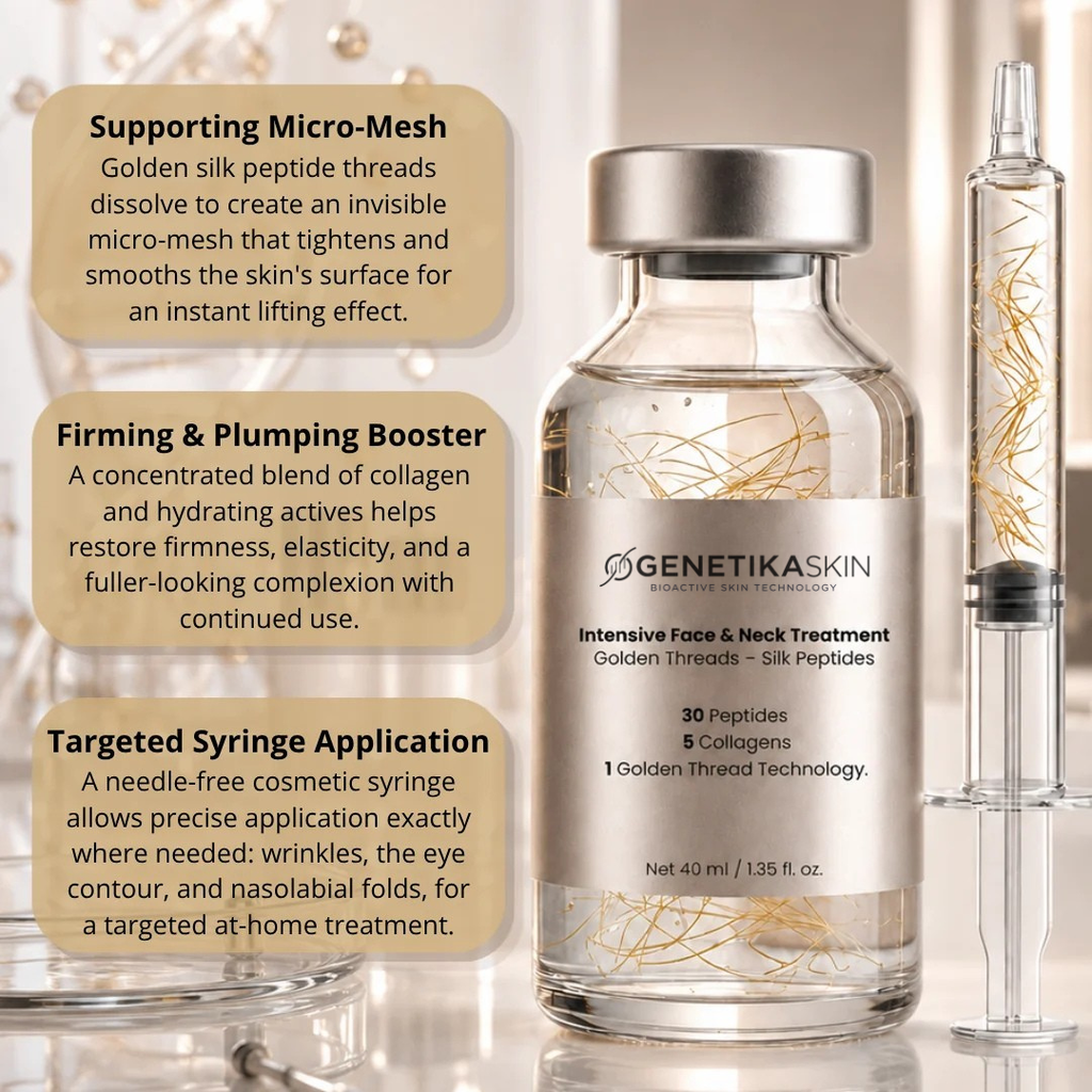 Intensive Peptide Serum with Golden Threads for an Instant Effect